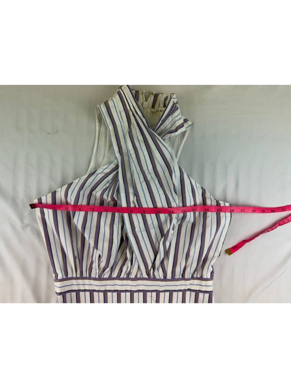 Veronica Beard Radley Halter Dress in Off white Multi Size 2 - Picture 9 of 9